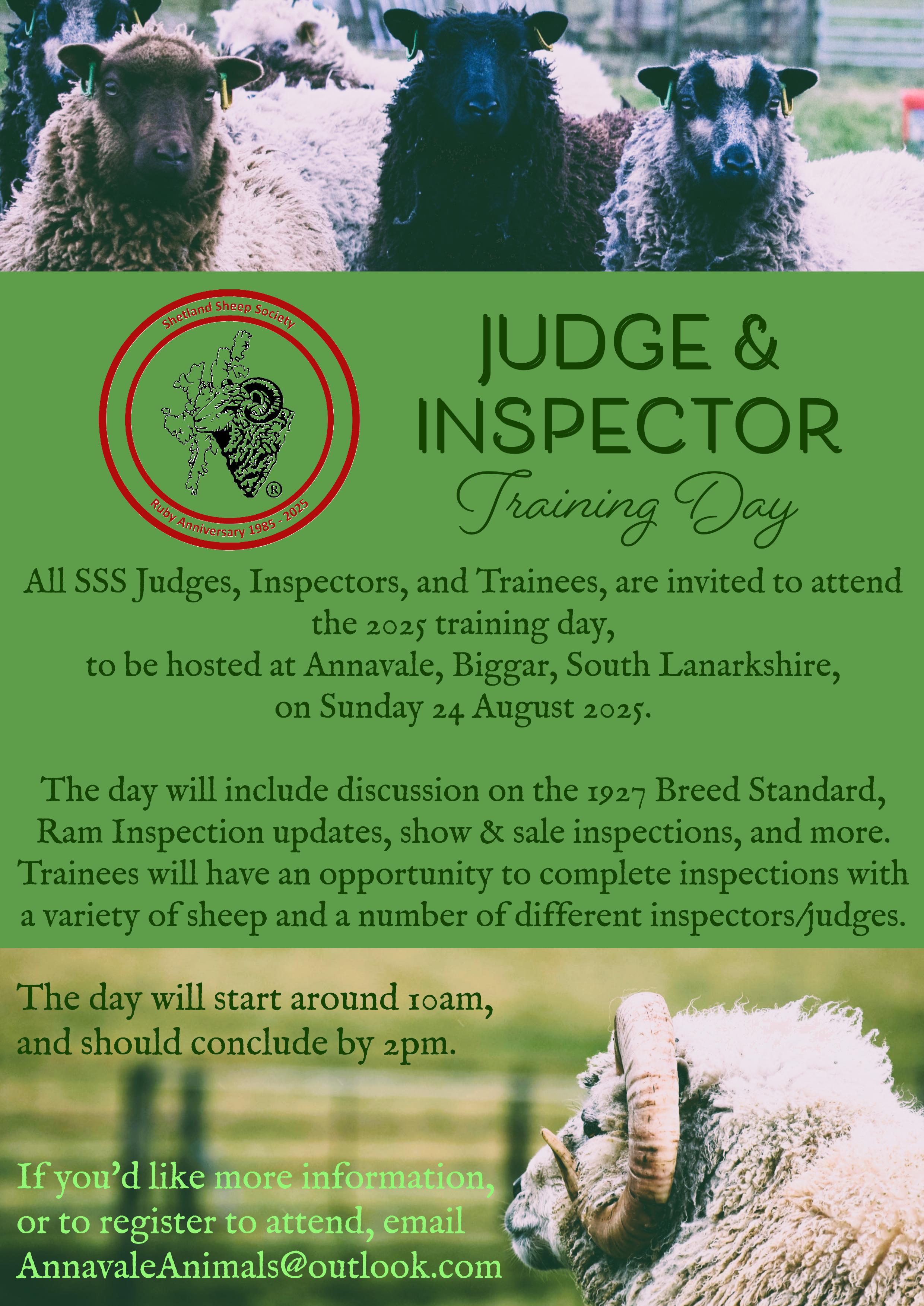 Judge and Inspector Training Day